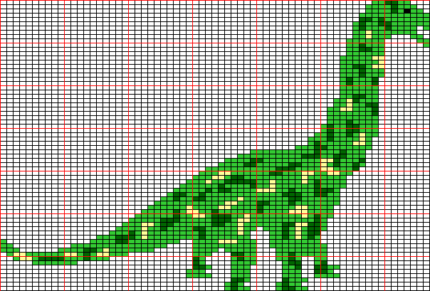 Dinosaur Knitting Chart