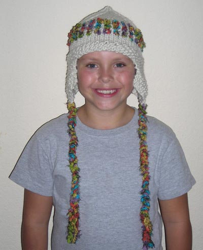 Braided Ear Flap Hat Knitting Pattern