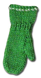 Mitten Christmas Ornament Knitting Pattern